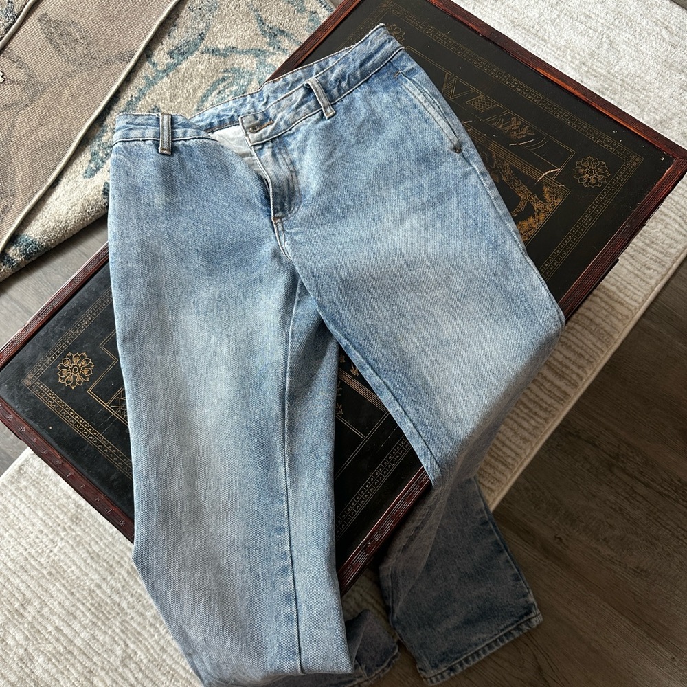 VINTAGE John Galt Light Blue Low Rise Jeans one size fits like S NWOT - Picture 5 of 9